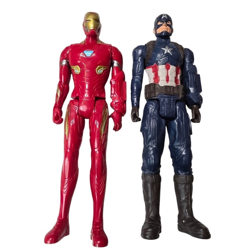 Marvel Avengers Titan Hero Series Iron Man and Captain America 12 Inch Figure G1